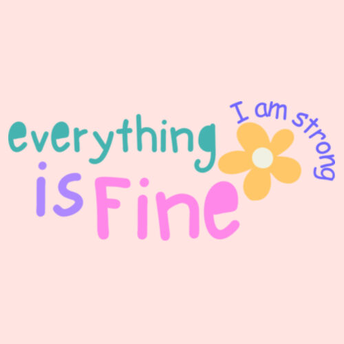 Everything Is Fine Kids Tee Design