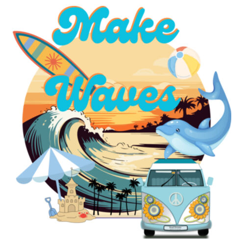 Make Waves Kids Tee Design