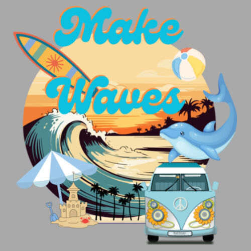 Make Waves Kids Hoodie Design